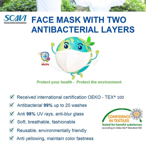 😷 Set of 5 Reusable Antibacterial Face Mask - Picture 11 of 15